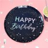 Iridescent Happy Birthday Paper Plates