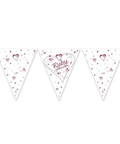 Ruby Anniversary Flag Bunting