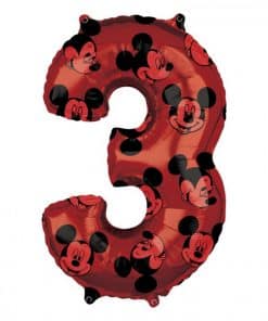Mickey Mouse Number 3 Balloon