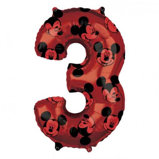 Mickey Mouse Number 3 Balloon