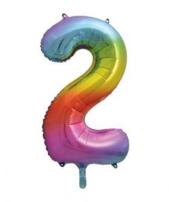 Number Age 2 Giant Rainbow Balloon