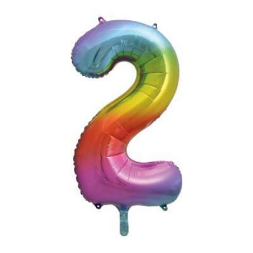 Number Age 2 Giant Rainbow Balloon