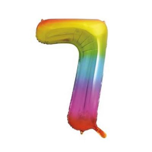 Number Age 7 Giant Rainbow Balloon