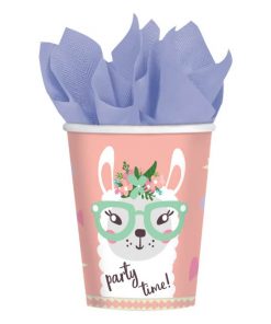 Llama Party Time Paper Cups