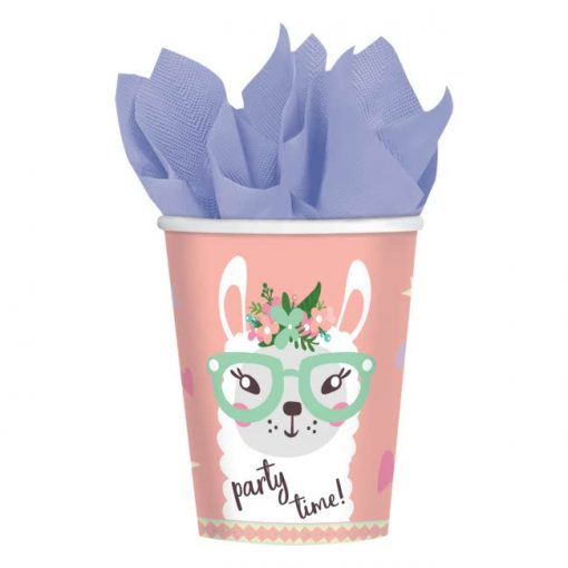 Llama Party Time Paper Cups