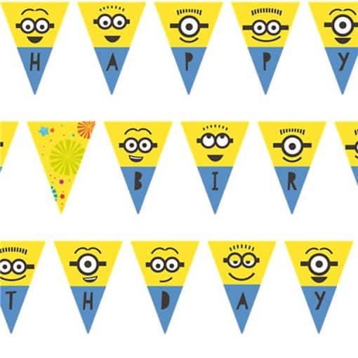 Minions Party Plastic Bunting Decoration