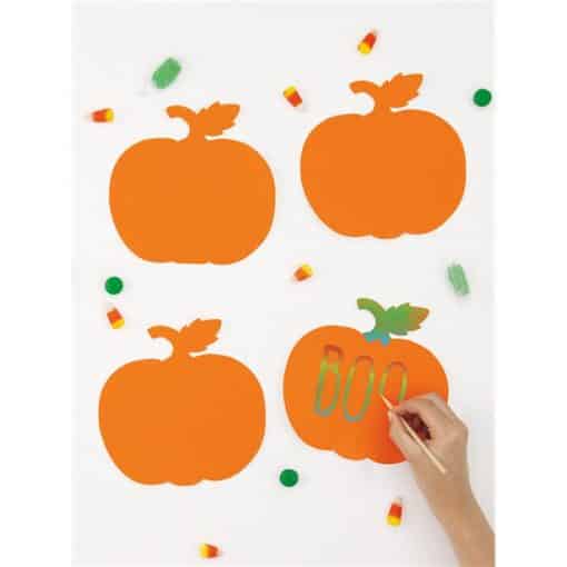 Halloween Pumpkin Scratch Art Cutouts
