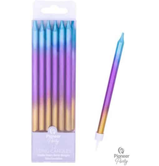 Rainbow Ombre Party Tall Candles