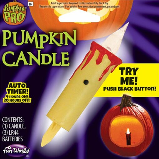 Pumpkin Flickering Candle