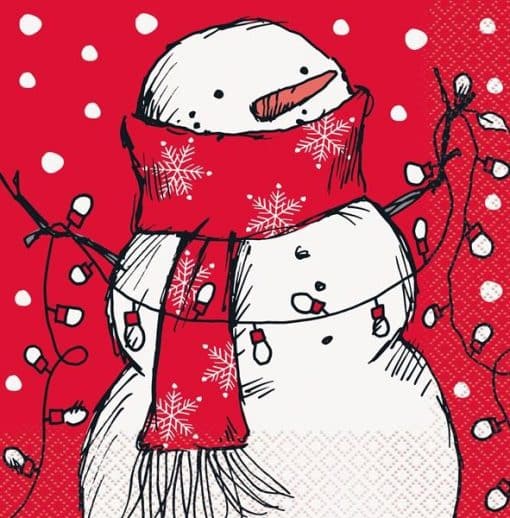 Christmas Snowman Party Paper Napkins