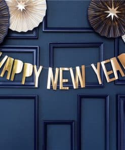 Happy New Year Gold Foil Banner