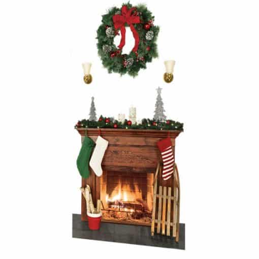 Holiday Fireplace Scene Setter