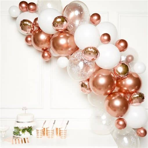 Rose Gold Balloon Arch Garland Decorating Kit