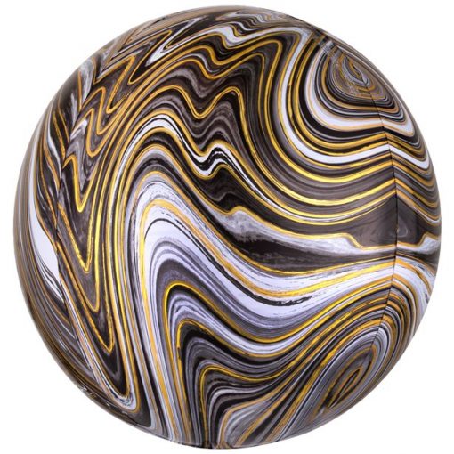 Black Marblez Orbz Foil Balloon