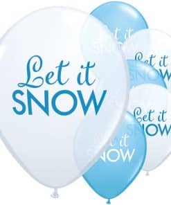 Let It Snow Printed Latex Balloons