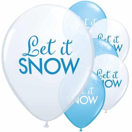 Let It Snow Printed Latex Balloons