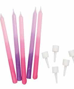 Pink & Purple Ombre Candles