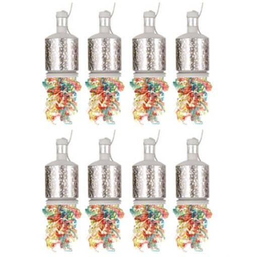 Silver Holographic Party Poppers