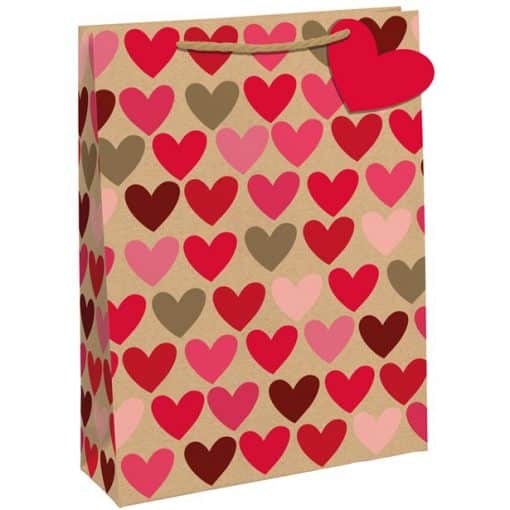 Heart Kraft Gift Bag