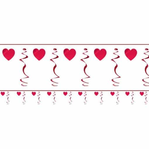 Valentines Heart Swirl Garland Decoration