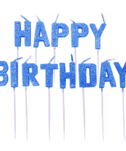 Blue Happy Birthday Pick Birthday Cake Candles