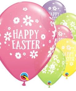 Easter Bunnies & Daisies Printed Latex Balloons