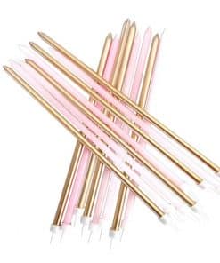 Pastel Pink & Gold Extra Tall Candles