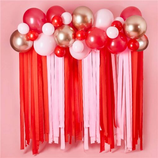 Valentine's Balloon & Streamer Backdrop