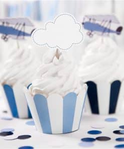 Blue Stripe Cupcake Wrappers