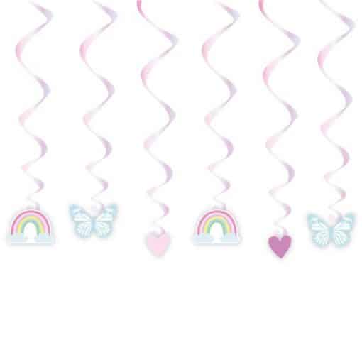 Fairy Princess Party Hanging Swirl Decorations