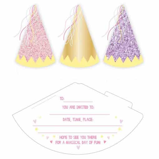 Fairy Princess Party Invitation Party Hats