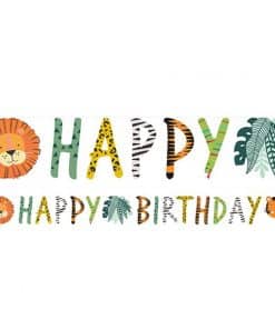 Get Wild Safari Party 'Happy Birthday' Banner