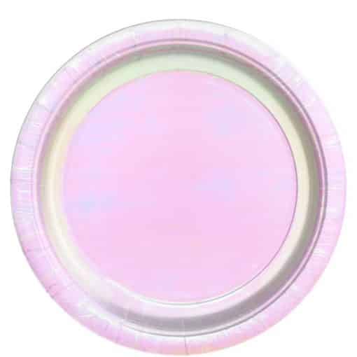 Girls Rule Iridescent Paper Party Plates