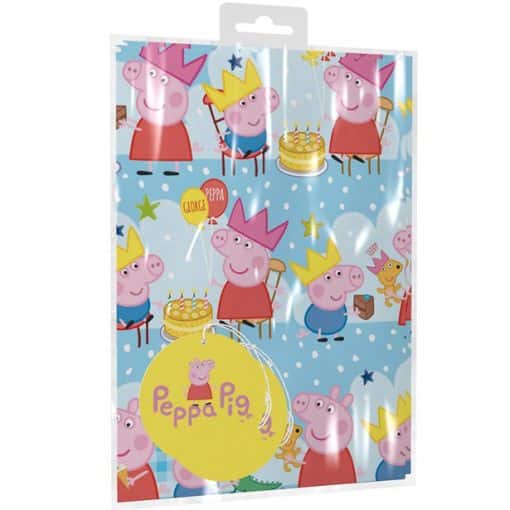 Peppa Pig 2 Sheets of Wrapping Paper & Tags