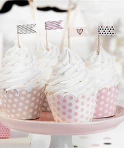 Pink Polka Dot Cupcake Wrappers