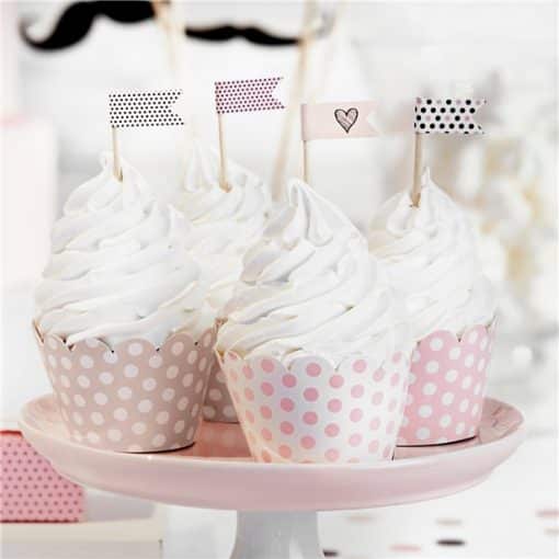 Pink Polka Dot Cupcake Wrappers