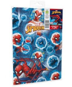 Spider-Man Themed 2 Sheets of Wrapping Paper & Tags