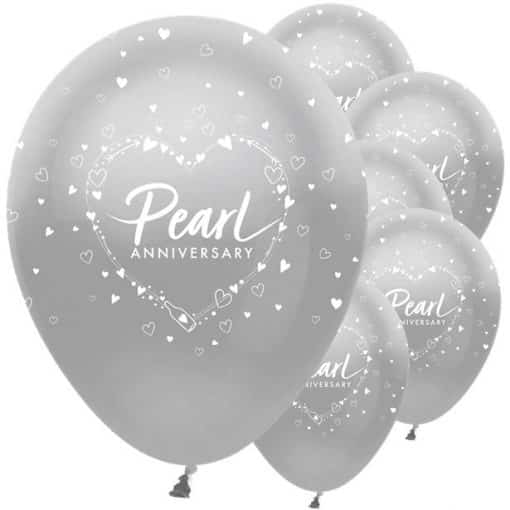 30th Pearl Wedding Anniversary Balloon