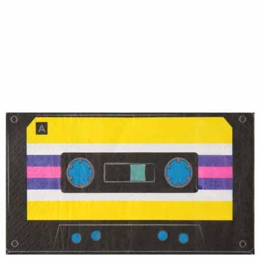 1990's Paper Cassette Tape Themed Napkins