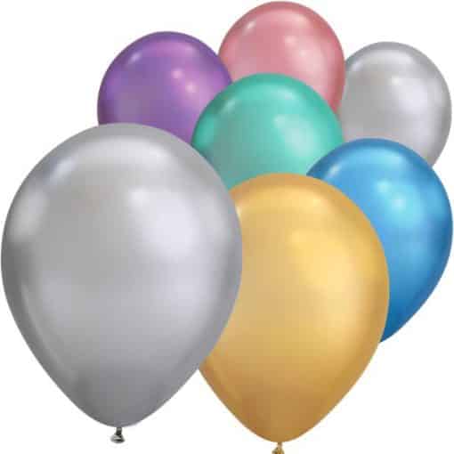Assorted Chrome Latex Balloons