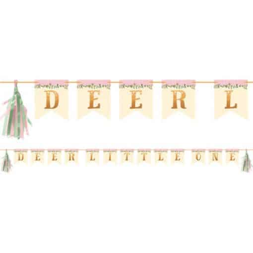 Deer Little One Banner with Tassels