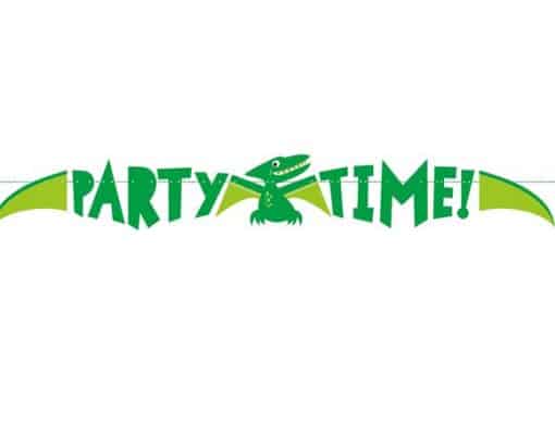 Dinosaur Party Time Banner