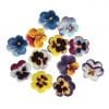 Edible Pansy Flowers Sugar Cake Decorations