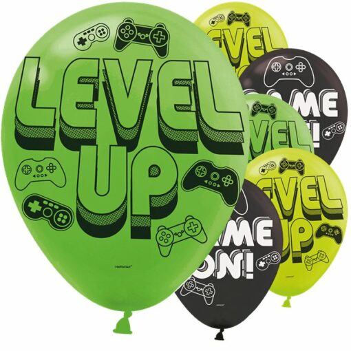 Level Up Gaming Printed Latex Balloons