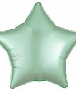 Mint Green Star Satin Luxe Balloon