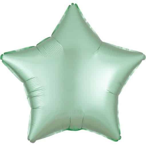 Mint Green Star Satin Luxe Balloon