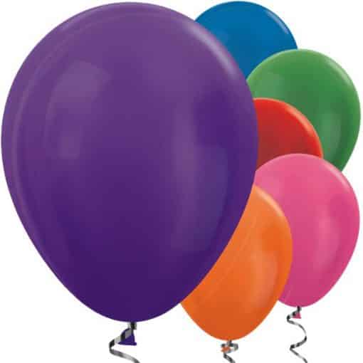 Multi-coloured Metallic Latex Balloons