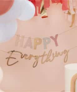 Pastel And Gold Happy Everything Party Bunting