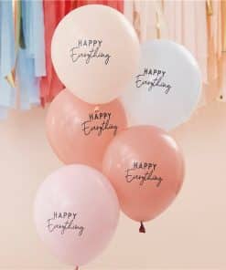 Pastel Happy Everything Printed Latex Balloons