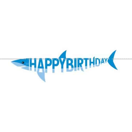 Shark Party Shaped Banner